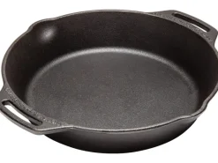 Petromax Feuerpfanne FP25H-T Schwarz mit 2 Henkeln Gusseisen Ø 25 cm< Herde