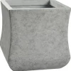 Pflanztopf  24 cm x 24 cm x 24 cm Grau< Töpfe