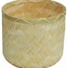Töpfe<Pflanztopf aus Bambus Ø 27 cm x 25,5 cm Natur