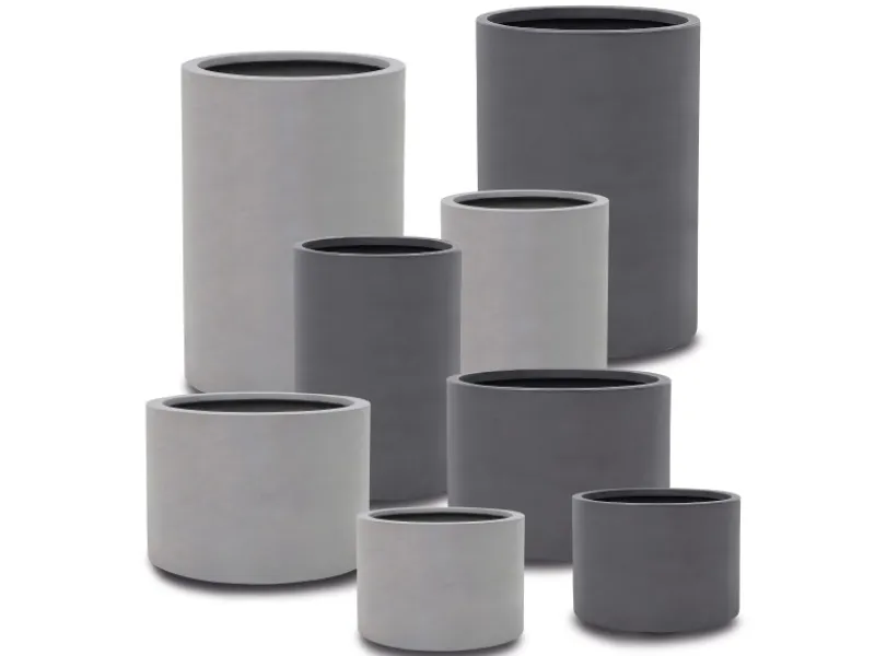 Best Pflanztopf Fiberstone 48 cm x Ø 33 cm Dunkelgrau