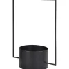 Pflanztopf mit Halter Rund Schwarz 49 cm x 20 cm x 34 cm< Töpfe