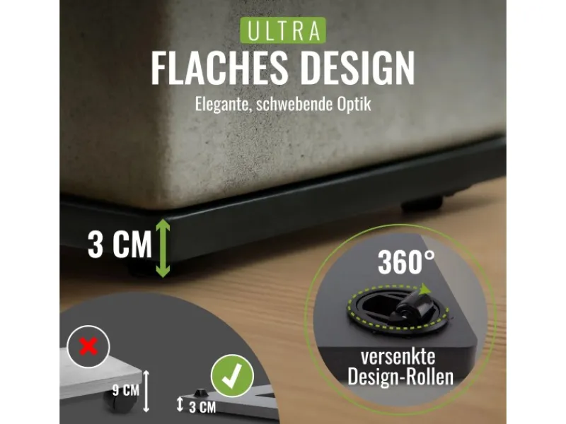Hot Pflanzwerk ® Ultraflacher Pflanzenroller 80 cm x 28 cm