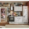 Pino Küchenzeile 220 cm Beton Weißgrau Anschlag rechts 1 Geräteschrank< Kühlschränke