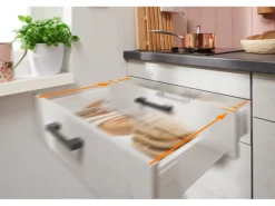 Hot Pino Küchenzeile 180 cm Beton Weißgrau Anschlag rechts 1 Geräteschrank