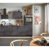 Pino Küchenzeile 280 cm Beton Grafitgrau Anschlag rechts 1 Geräteschrank< Kühlschränke
