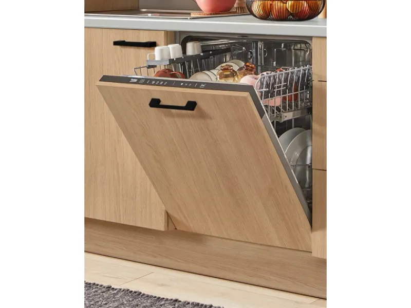 Pino Küchenzeile 270 cm Eiche Aviva Anschlag rechts 1 Geräteschrank< Kühlschränke