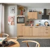 Pino Küchenzeile 270 cm Eiche Aviva Anschlag links 1 Geräteschrank< Kühlschränke
