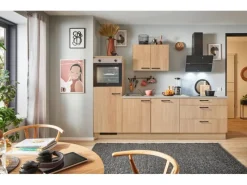 Pino Küchenzeile 270 cm Eiche Aviva Anschlag links 1 Geräteschrank< Kühlschränke