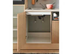 Clearance Pino Küchenzeile 280 cm Eiche Aviva Anschlag links 1 Geräte-, 1 Apothekerschrank