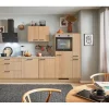 Pino Küchenzeile 280 cm Eiche Aviva Anschlag rechts 1 Geräte-. 1 Seitenschrank< Kühlschränke