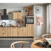 Pino Küchenzeile 250 cm Evoke Eiche Anschlag rechts 1 Geräteschrank< Kühlschränke