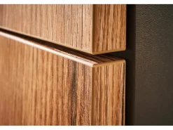 Pino Küchenzeile 260 cm Evoke Eiche Anschlag links 1 Geräteschrank Grafit< Kühlschränke