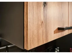 Pino Küchenzeile 260 cm Evoke Eiche Anschlag links 1 Geräteschrank Grafit< Kühlschränke