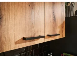 Pino Küchenzeile 260 cm Evoke Eiche Anschlag links 1 Geräteschrank Grafit< Kühlschränke