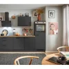 Pino Kühlschränke<Küchenzeile 270 cm Grafit Anschlag rechts 1 Geräteschrank