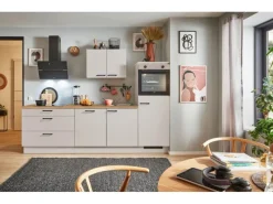 Discount Pino Küchenzeile 270 cm Kaschmirgrau Anschlag rechts 1 Geräteschrank