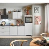 Pino Kochfelder|Kühlschränke<Küchenzeile 280 cm Lichtgrau Anschlag rechts 1 Geräteschrank
