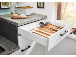 Pino Kühlschränke<Küchenzeile 180 cm Lichtgrau Anschlag rechts 1 Geräteschrank