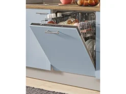 Best Pino Küchenzeile 340 cm Pastellblau Anschlag links 2 Geräteschränke