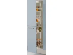 Best Pino Küchenzeile 340 cm Pastellblau Anschlag links 2 Geräteschränke