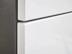 Pino Kühlschränke<Küchenzeile 260 cm Steingrau Hochglanz Anschlag links 1 Geräteschrank