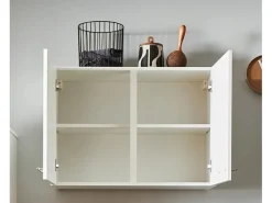 Pino Kühlschränke|Winkelküchen<Küchenzeile 340cm Weiß Hochglanz Anschlag L 1 Geräte-, 1 Apothekerschrank