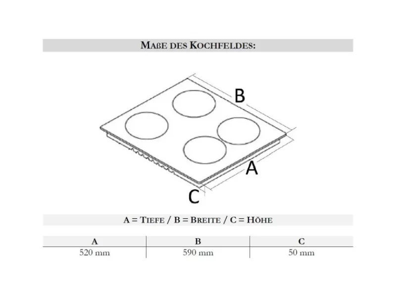Online PKM Glaskeramikkochfeld autark EB-C4-2KBTCG