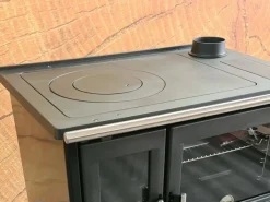 Clearance Plamen Küchenofen Holzherd 850 Glas Schwarz Rechte Version und 8 kW