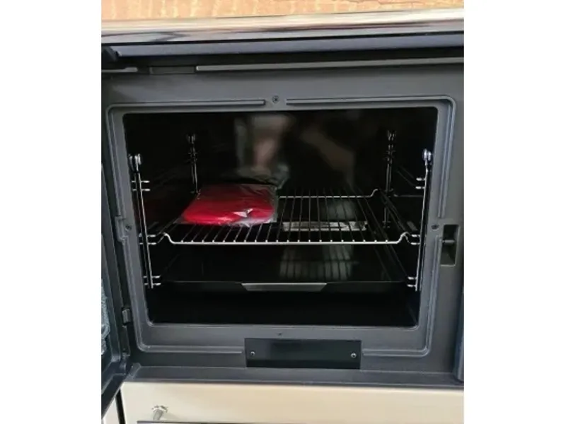 Plamen Küchenofen Holzherd 850 Glas Schwarz Linke Version und 8 kW< Herde