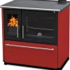 Hot Plamen Küchenofen Holzherd 850 Glas Rot Rechte Version und 8 kW