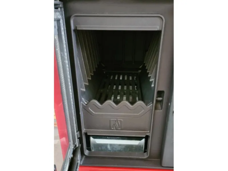 Hot Plamen Küchenofen Holzherd 850 Glas Rot Rechte Version und 8 kW
