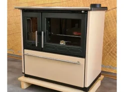 Plamen Küchenofen Holzherd 850 Glas Creme Rechte Version und 8 kW< Herde