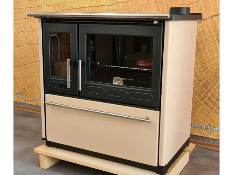Plamen Küchenofen Holzherd 850 Glas Creme Rechte Version und 8 kW< Herde