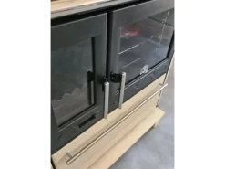 Plamen Küchenofen Holzherd 850 Glas Creme Rechte Version und 8 kW< Herde