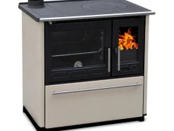 Plamen Herde<Küchenofen Holzherd 850 Glas Creme Linke Version und 8 kW