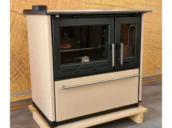 Plamen Herde<Küchenofen Holzherd 850 Glas Creme Linke Version und 8 kW