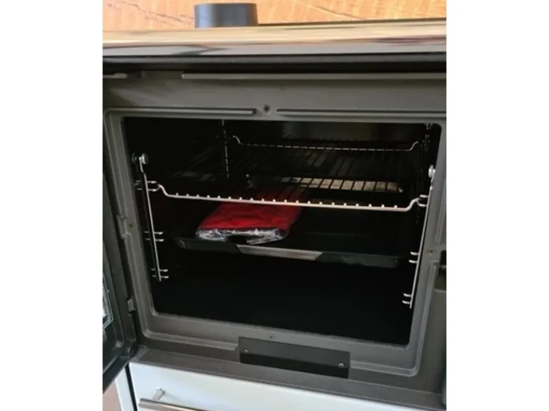 Plamen Herde<Küchenofen Holzherd 850 Glas Weiß Linke Version und 8 kW