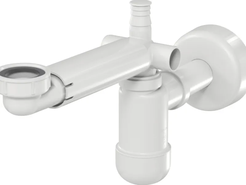 Prevex Preloc Raumspar-Siphon Ø 32 mm Weiß< Einbauküchen