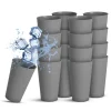 ProHome Becher Kunststoff Grau 0,4 Liter 16er Pack< Geschirr
