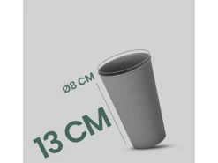 ProHome Becher Kunststoff Grau 0,4 Liter 16er Pack< Geschirr