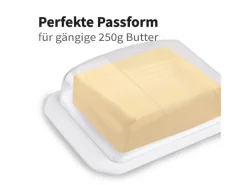 ProHome Vorratsbehälter<Butterdose Mit Transparentem Deckel Weiß