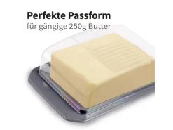 Clearance ProHome Butterdose Mit Transparentem Deckel Anthrazit