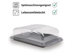 Clearance ProHome Butterdose Mit Transparentem Deckel Anthrazit