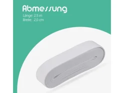 ProHome Gummiband 2,5 m x 2,0 cm Weiß< Küchenhelfer