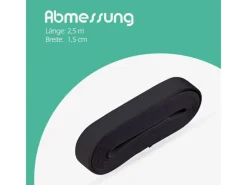 ProHome Gummiband 2,5 m x 1,5 cm Schwarz< Küchenhelfer