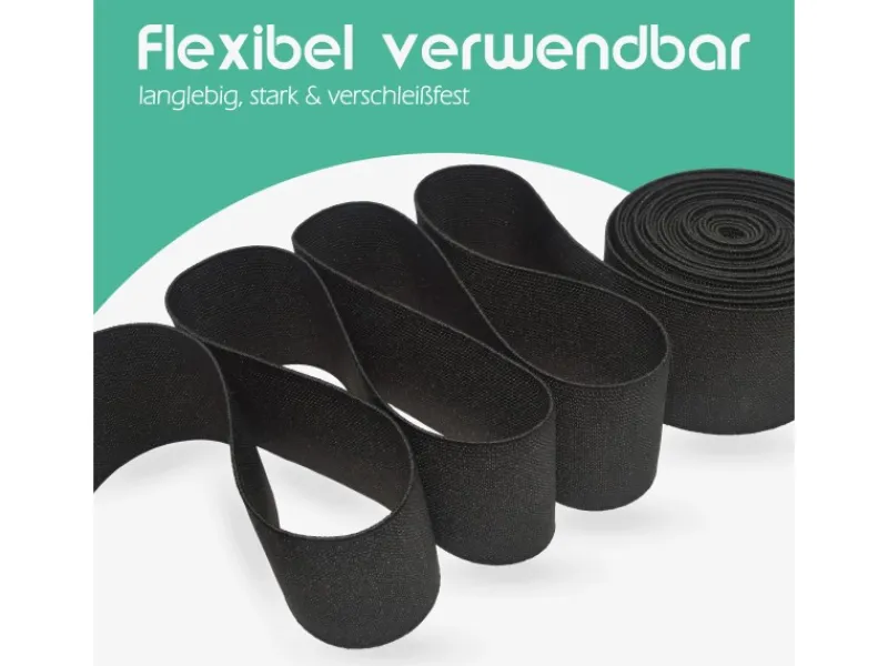 ProHome Gummiband 2,5 m x 1,5 cm Schwarz< Küchenhelfer