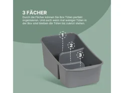 New ProHome Küchenorganizer Gewürze & Tüten Anthrazit 1er Pack