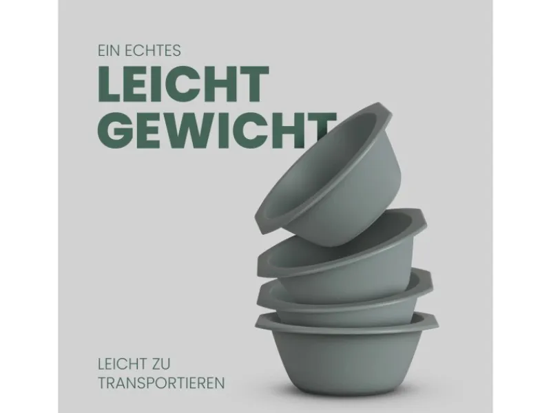 ProHome Geschirr|Gefrierschränke<Kunststoff Schüssel BPA Frei 1,55 x 6 cm Grün 8er Pack