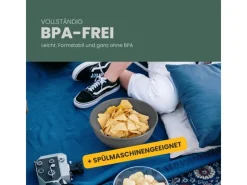 ProHome Kunststoff Schüssel BPA Frei 255 x 10 cm Grau 4er Pack< Geschirr