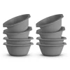 ProHome Geschirr<Kunststoff Schüssel BPA Frei 1,55 x 6 cm Grau 8er Pack